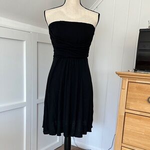 The Limited Black Strapless Ruched Bodice Dress